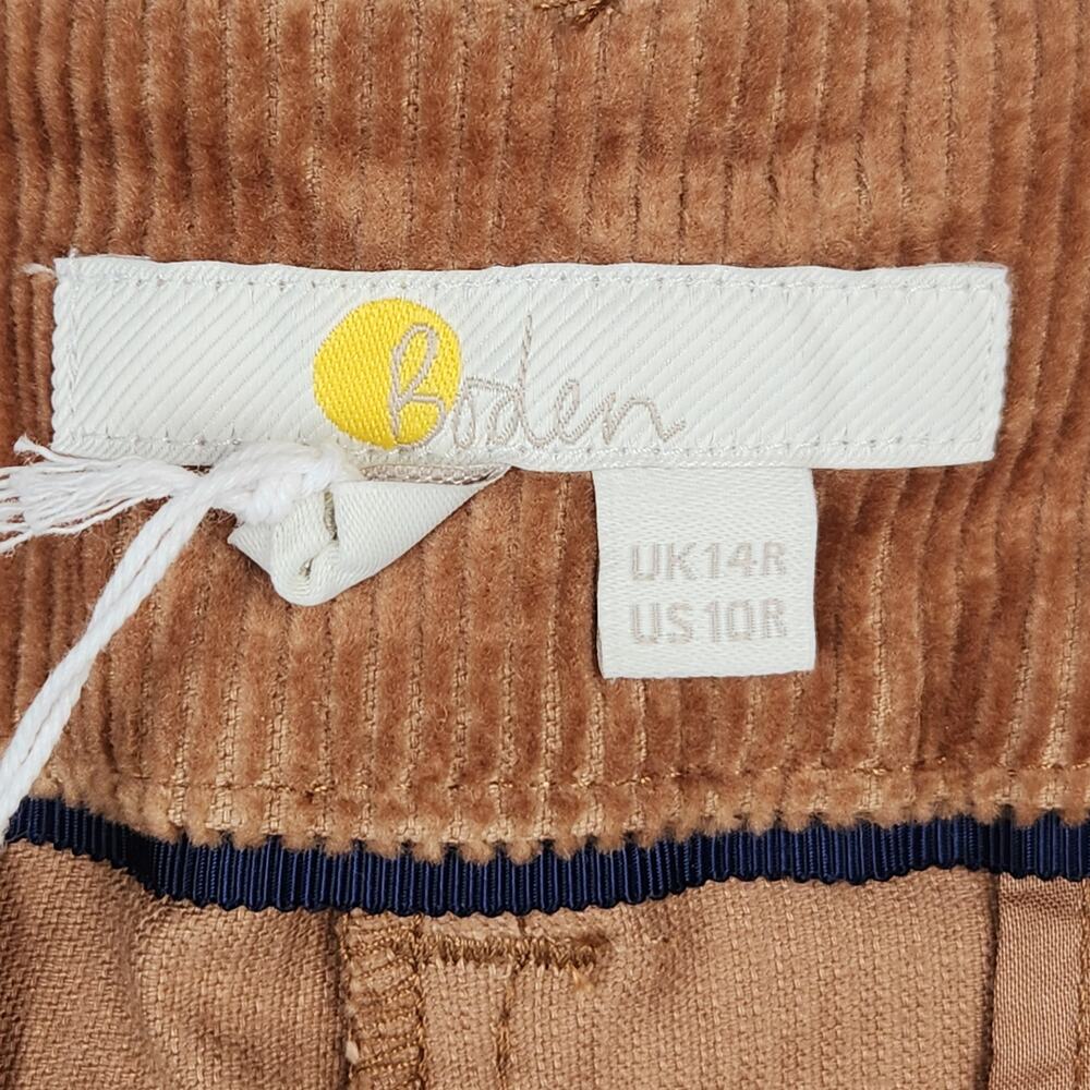 Boden Flare High Rise Corduroy Pants Dark Tan UK 14R US 10R R0180 NWT - Picture 4 of 16